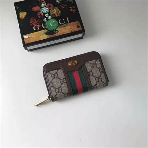 gucci signature zip around card case|gucci card case sale.